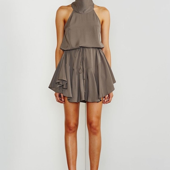 Shona Joy Dresses & Skirts - Shona Joy Dress Size 6, Core High Neck Olive Green